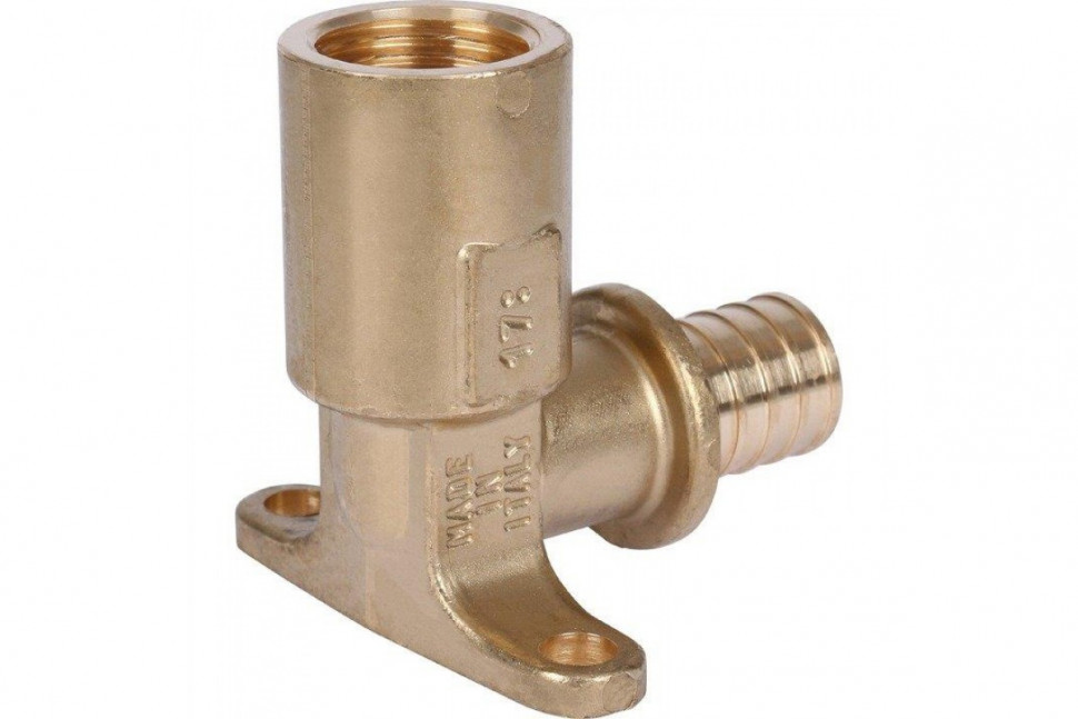Угольник настенный с длинным нарезным патрубком 20-Rp 1/2" STOUT