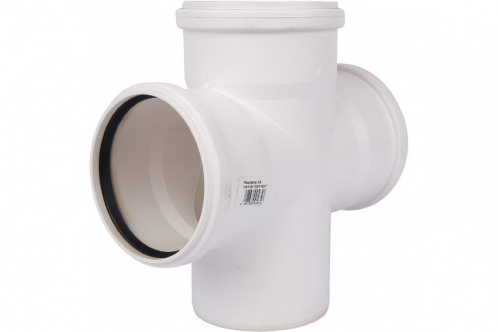 Крестовина канализационная Raupiano Plus 110/110/110/87° одноплоскостная REHAU