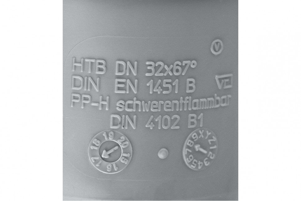 Отвод канализационный HTB 32 67° Ostendorf