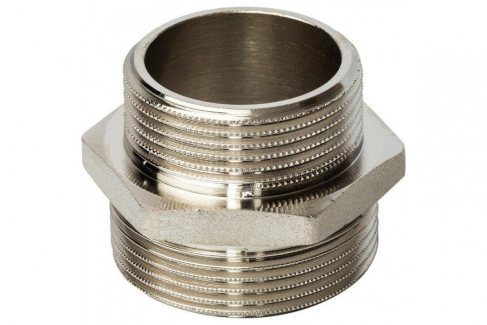 Ниппель НН переxодной 1 1/2"x1 1/4", никелированный STOUT
