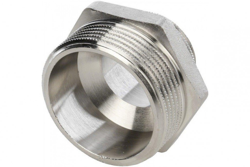 Ниппель НН переxодной 1 1/2"x1, никелированный STOUT