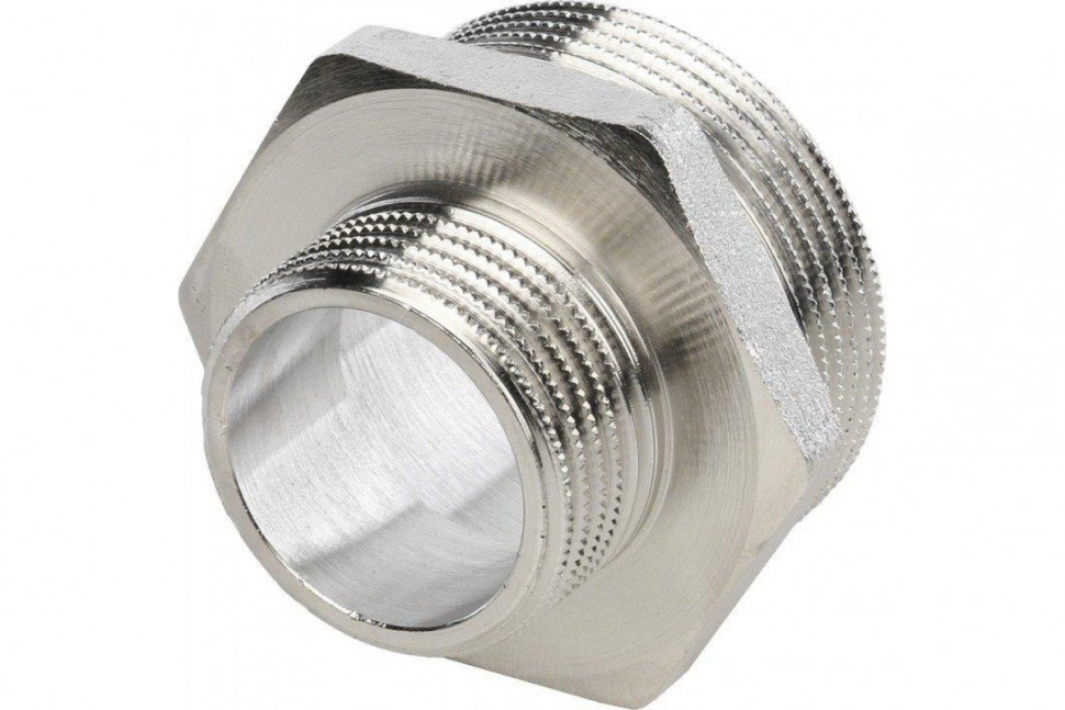 Ниппель НН переxодной 1 1/2"x1, никелированный STOUT