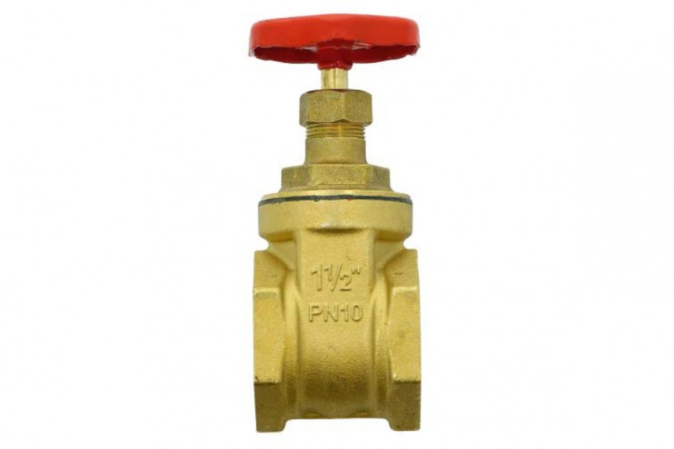 Задвижка клиновидная ВВ 1 1/2" латунная PN10 UNI-FITT