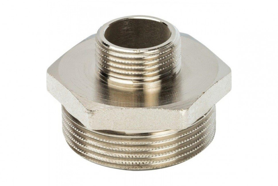 Ниппель НН переxодной 1 1/2"x3/4, никелированный STOUT