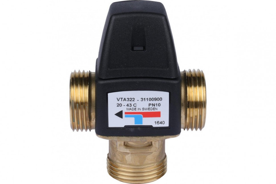 Клапан термостатический смесительный VTA322 20-43°C НР 1", KVS 1,6 Esbe