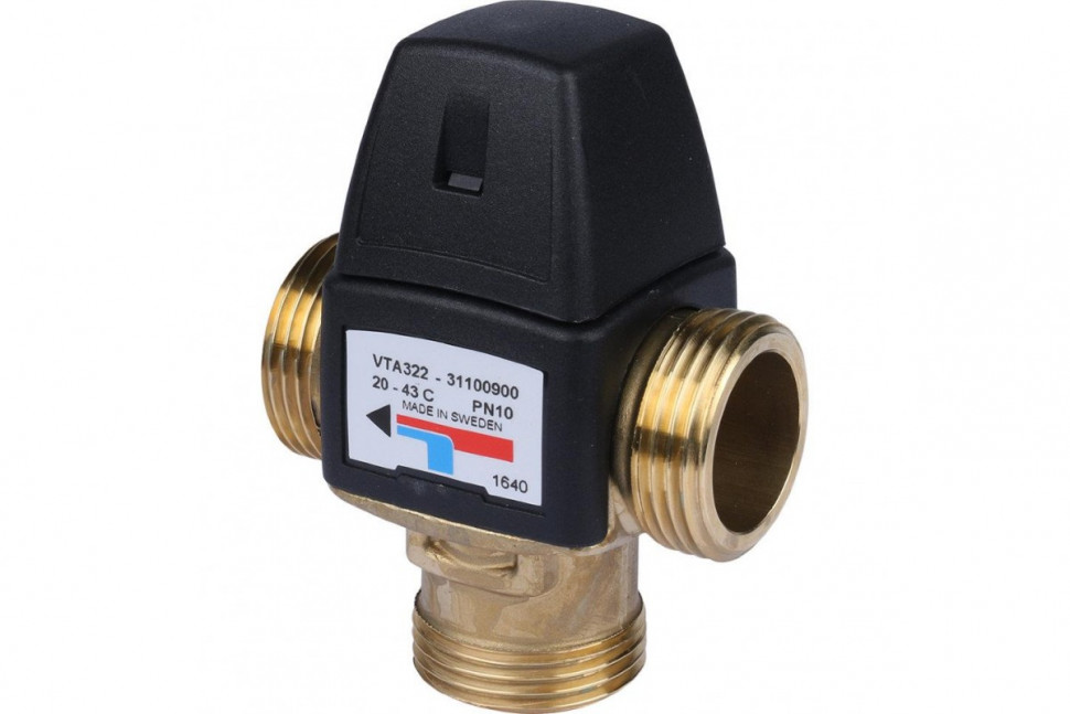 Клапан термостатический смесительный VTA322 20-43°C НР 1", KVS 1,6 Esbe