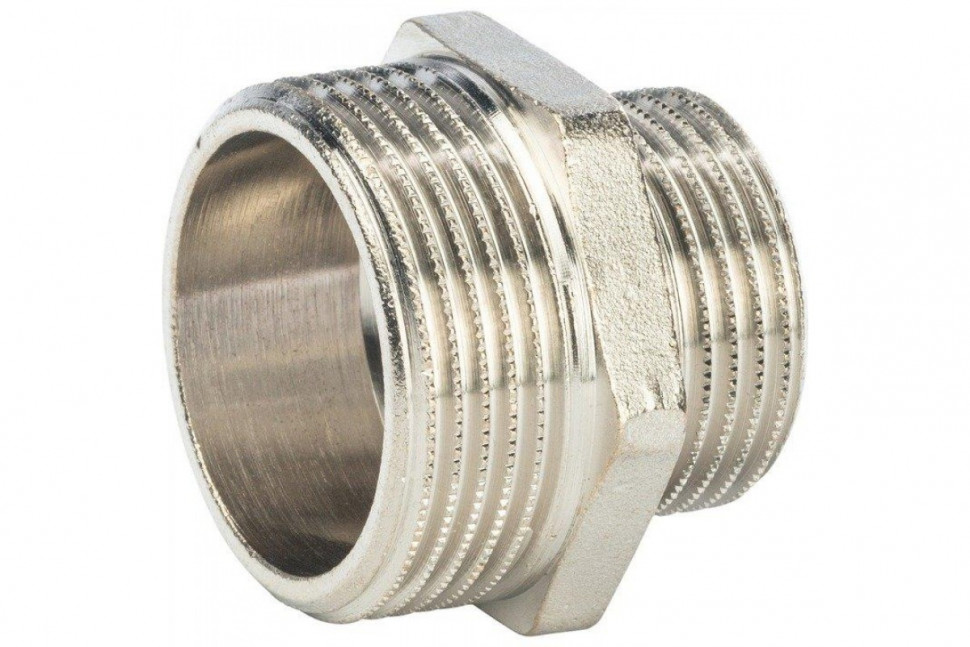 Ниппель НН переxодной 1 1/4"x1", никелированный STOUT