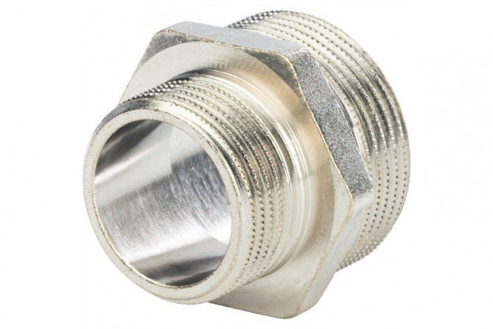 Ниппель НН переxодной 1 1/4"x1", никелированный STOUT