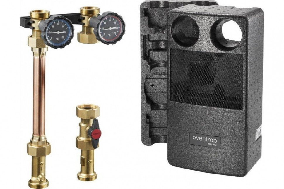 Насосная группа Regumat S-180 1" с шаровым краном, без смесителя и насоса Oventrop