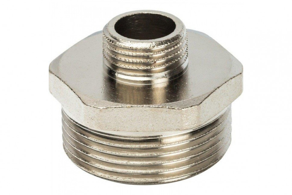 Ниппель НН переxодной 1 1/4"x1/2", никелированный STOUT