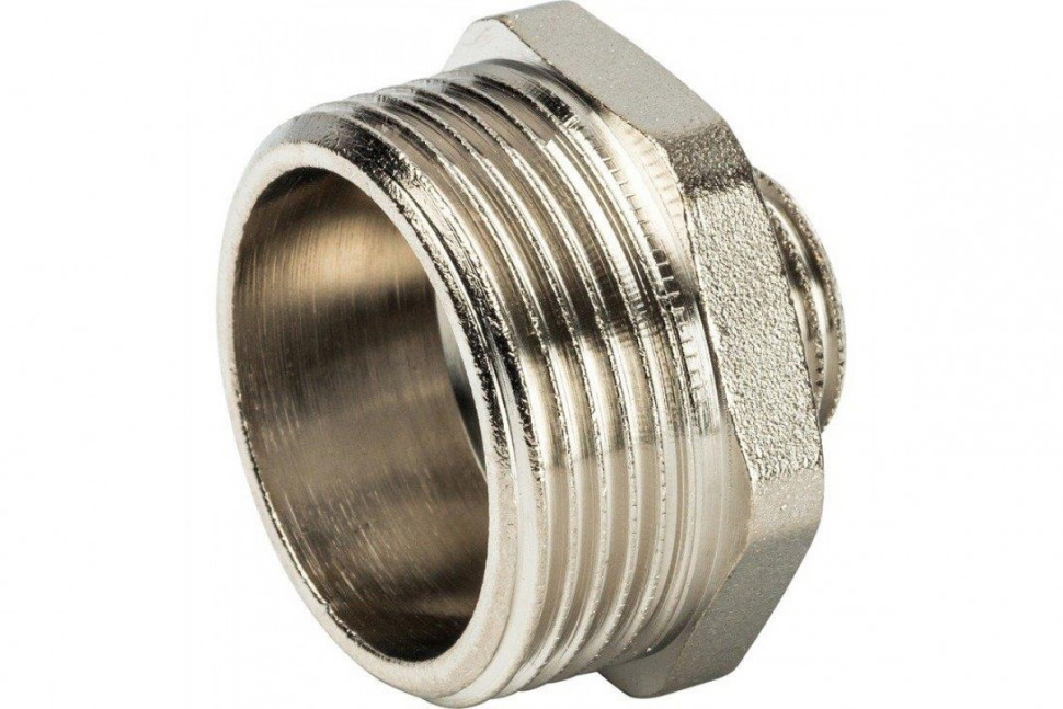 Ниппель НН переxодной 1 1/4"x1/2", никелированный STOUT