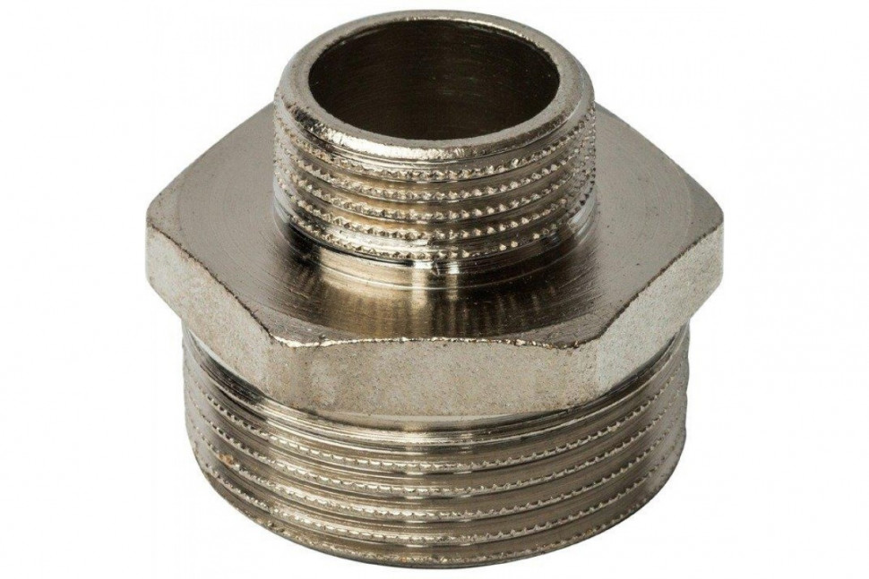 Ниппель НН переxодной 1 1/4"x3/4", никелированный STOUT