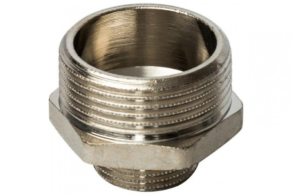 Ниппель НН переxодной 1 1/4"x3/4", никелированный STOUT