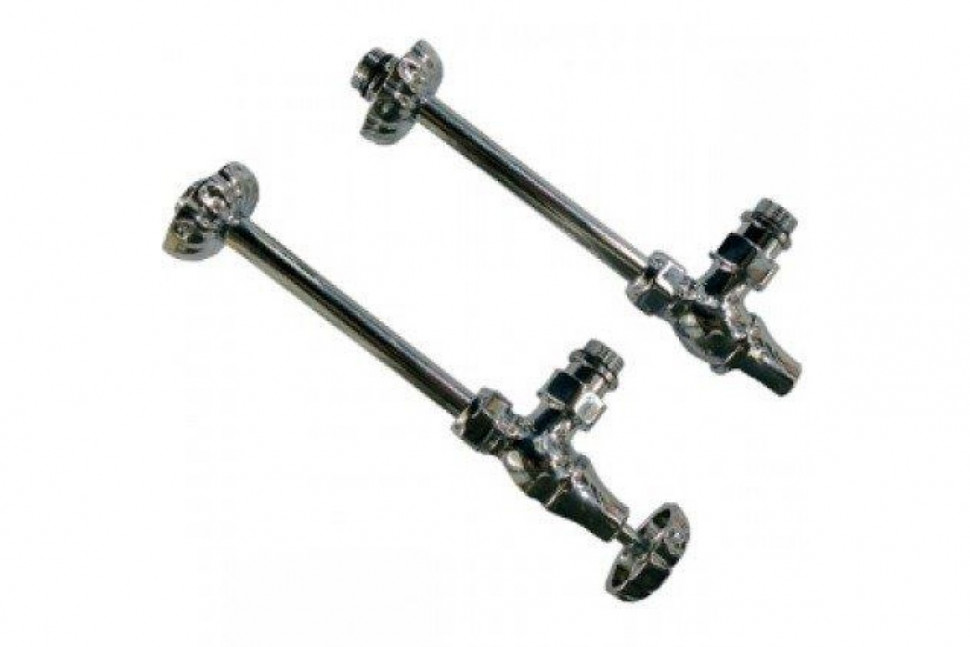 Комплект угловых вентилей с трубками Old Style 1/2" x 1/2", хром SR Rubinetterie