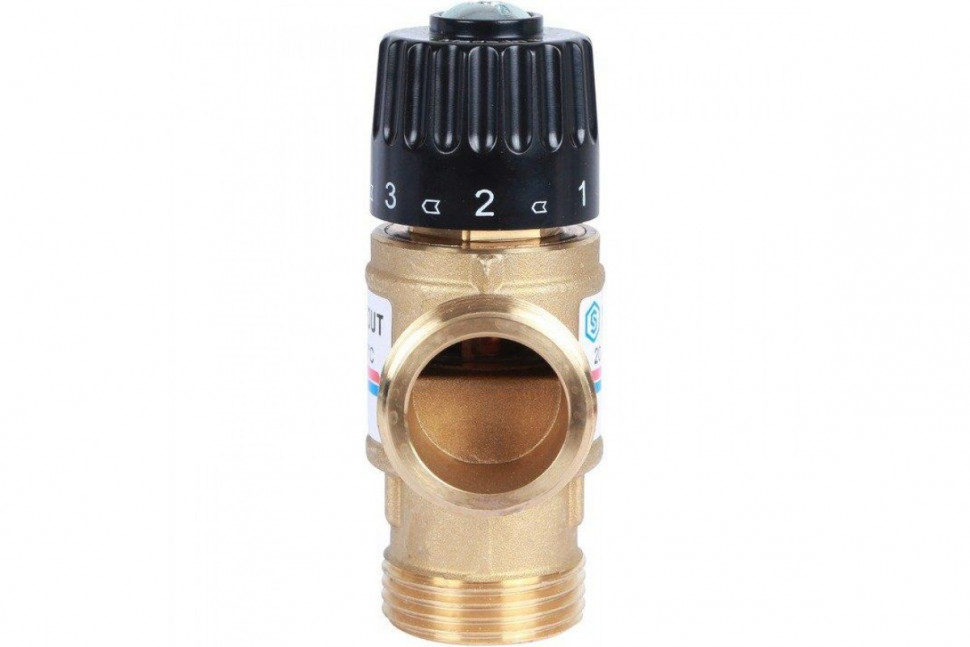 Клапан термостатический смесительный НР 1", 20-43°С, KV 1.6 м3/ч STOUT