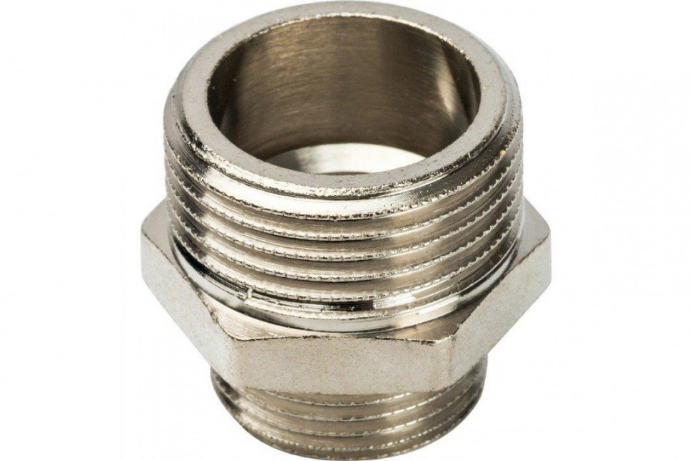 Ниппель НН переxодной 1"x3/4, никелированный STOUT
