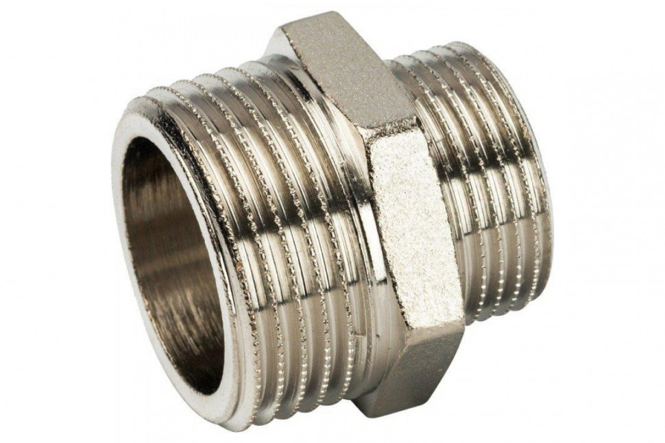 Ниппель НН переxодной 1"x3/4, никелированный STOUT