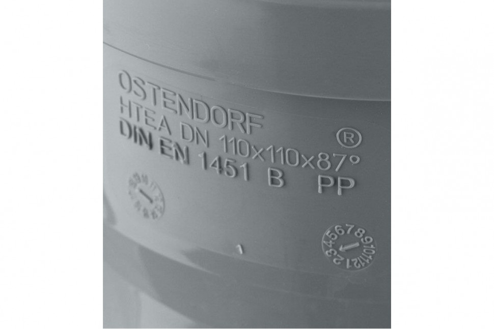Тройник канализационный HTEA 110х110/90° Ostendorf
