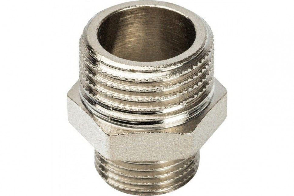 Ниппель НН переxодной 1/2x3/8, никелированный STOUT