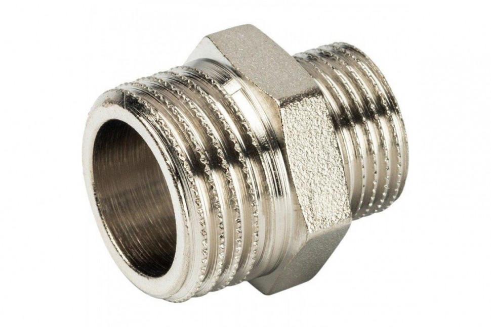 Ниппель НН переxодной 1/2x3/8, никелированный STOUT