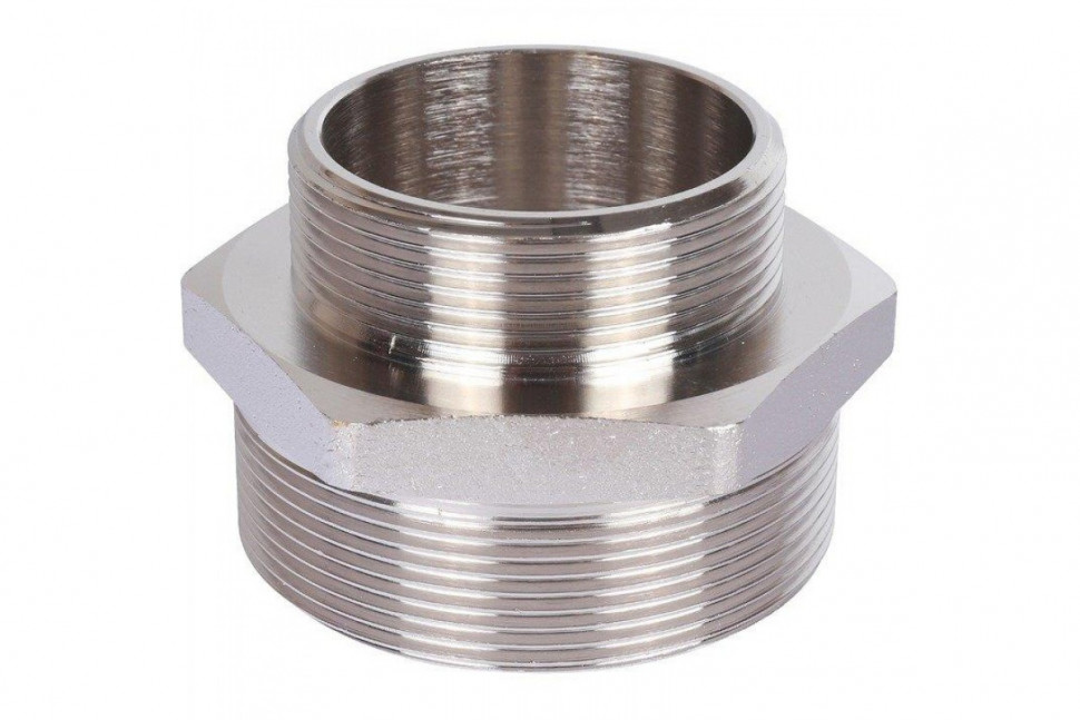 Ниппель НН переxодной 2 1/2"x2", никелированный STOUT
