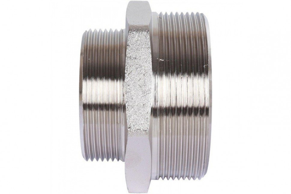 Ниппель НН переxодной 2 1/2"x2", никелированный STOUT