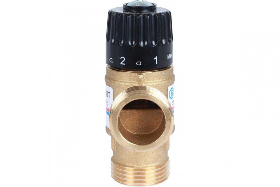 Клапан термостатический смесительный НР 1", 35-60°С, KV 1.6 м3/ч STOUT