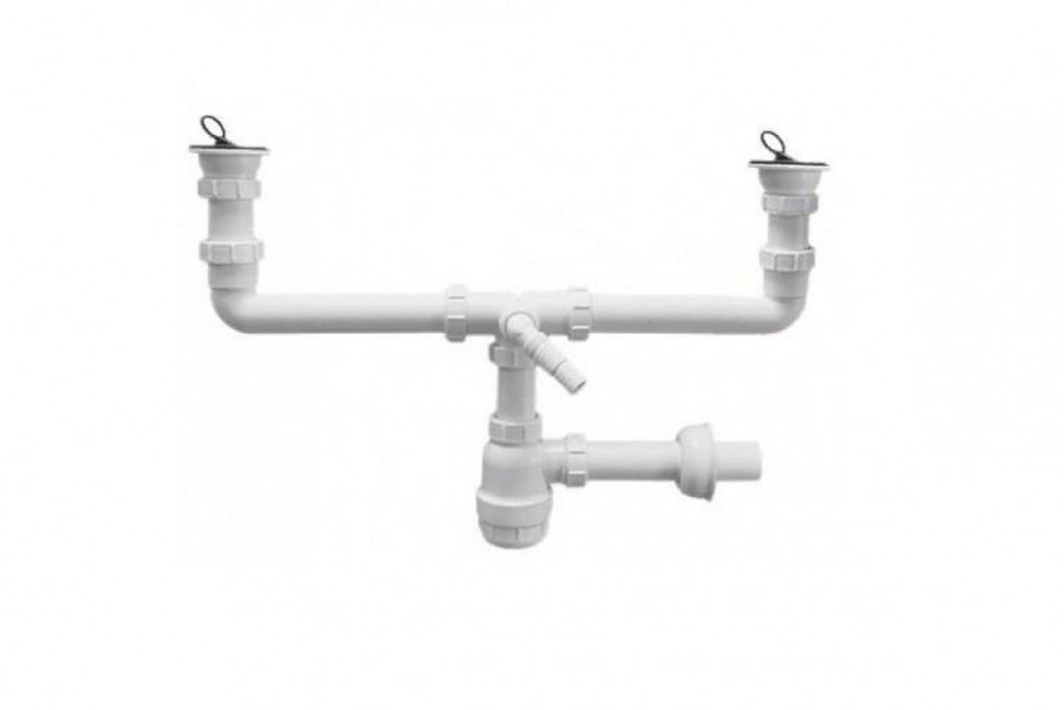 Сифон бутылочный для 2-х раковин 1 1/2"х40 с выпусками McAlpine MRSK5