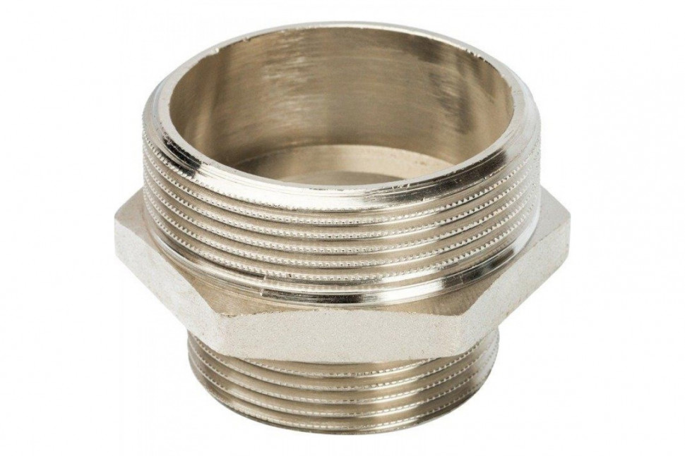 Ниппель НН переxодной 2"x1 1/2", никелированный STOUT