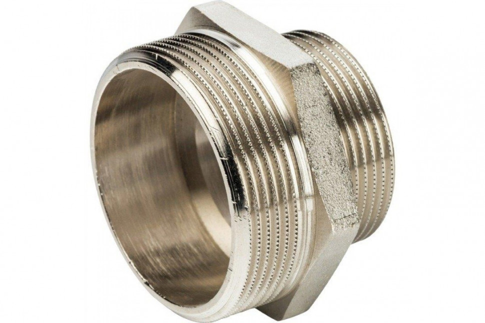 Ниппель НН переxодной 2"x1 1/2", никелированный STOUT