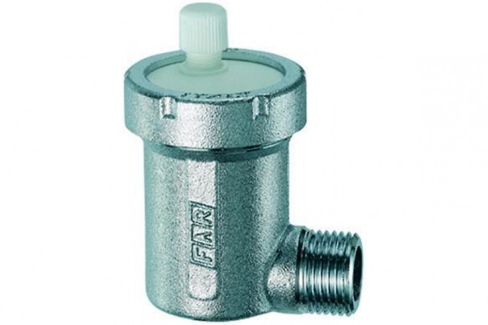 Угловой автоматический воздухоотводчик хром 1/2" FAR