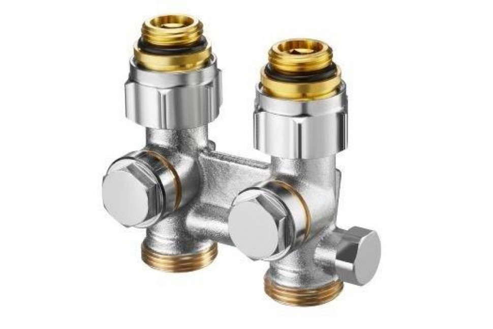 Узел нижнего подключения радиатора 1/2" НР x 3/4" НР, прямой Multiflex F ZBU Oventrop