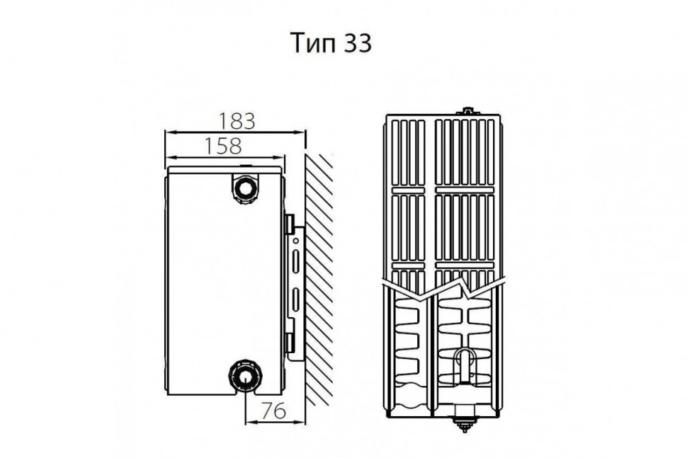 Радиатор стальной панельный Stelrad Compact 33 900 1100