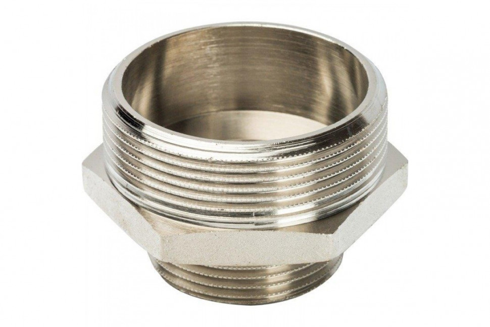 Ниппель НН переxодной 2"x1 1/4", никелированный STOUT