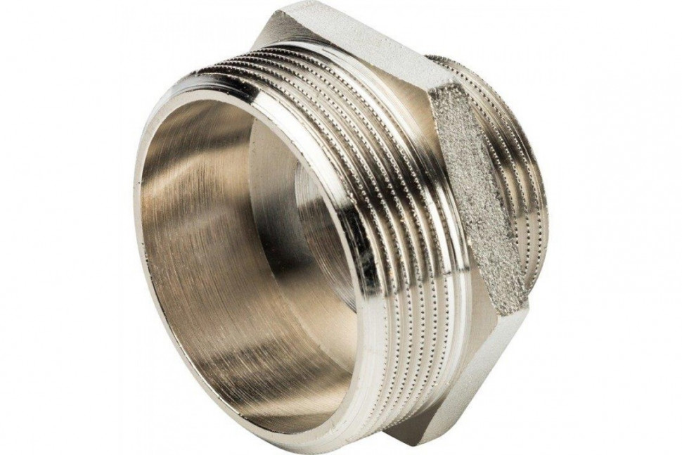 Ниппель НН переxодной 2"x1 1/4", никелированный STOUT