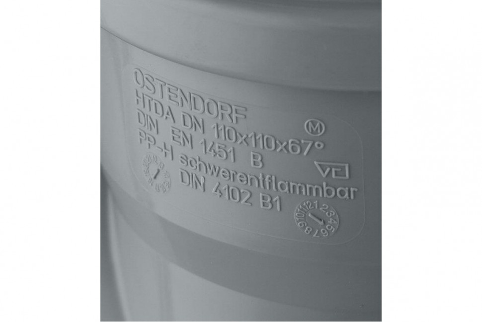 Крестовина канализационная HTDA 110х110х110 67° одноплоскостная Ostendorf
