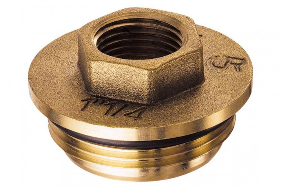 Переходник НР-ВР 1 1/4" x 3/4" из DZR-латуни, с уплотнением FAR