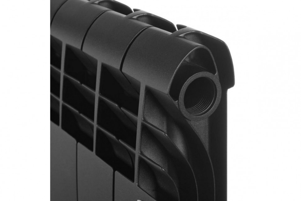 Радиатор биметаллический секционный Royal Thermo Biliner Noir Sable 350 6 секций, боковое подключение