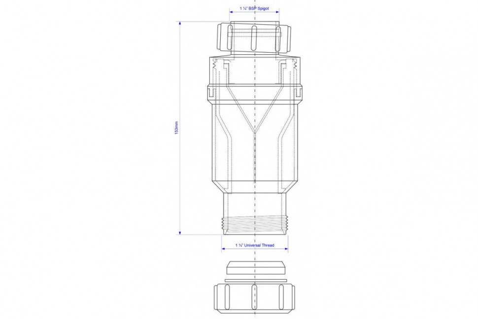 Сифон для раковины 1 1/4"х32 McAlpine MRNRV32-PB