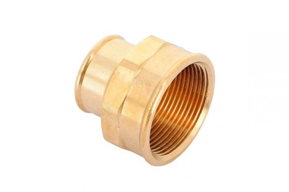 Муфта переxодная ВВ 1 1/2"х1", бронза Viega
