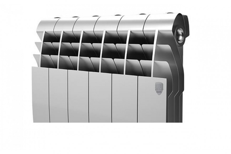 Радиатор биметаллический секционный Royal Thermo Biliner Silver Satin 350 10 секций, боковое подключение
