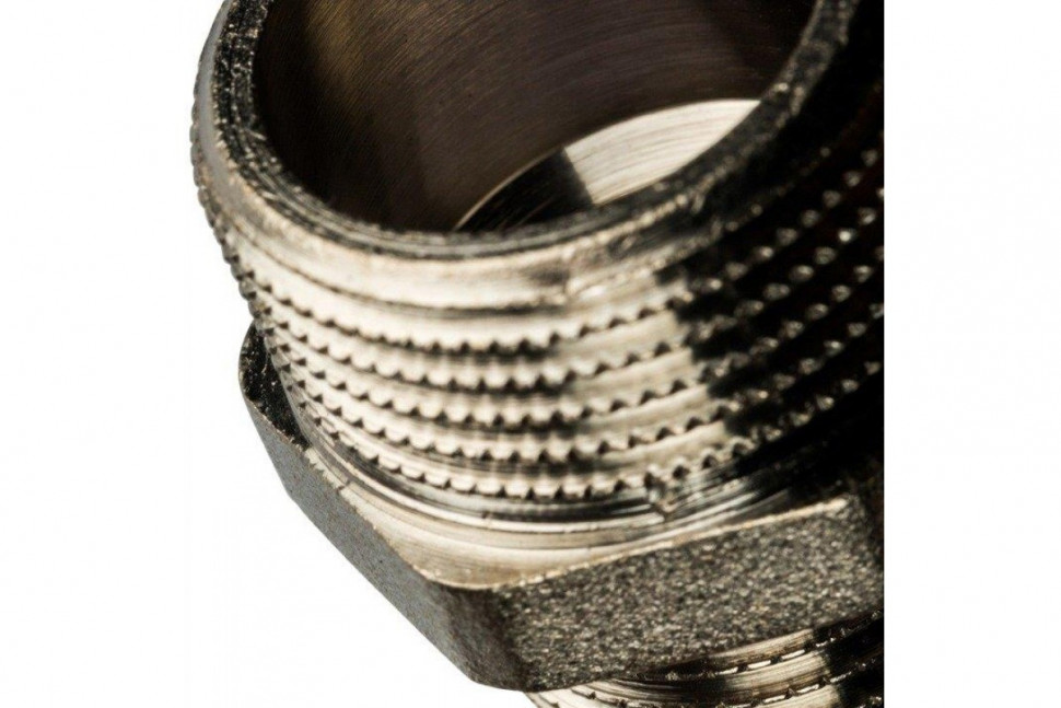 Ниппель НН переxодной 3/4x1/2, никелированный STOUT