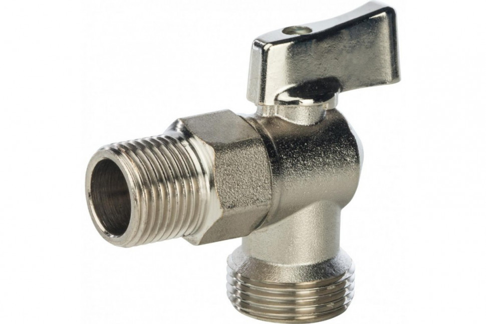 Кран шаровой угловой 1/2"x3/4" для стиральной машины STOUT