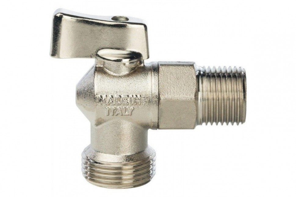 Кран шаровой угловой 1/2"x3/4" для стиральной машины STOUT