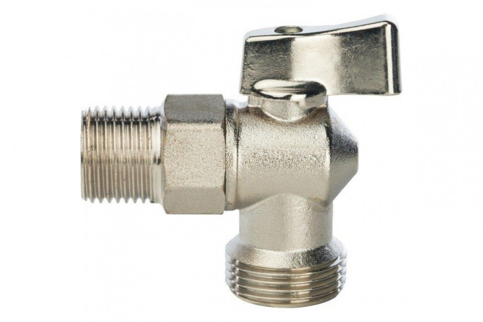 Кран шаровой угловой 1/2"x3/4" для стиральной машины STOUT
