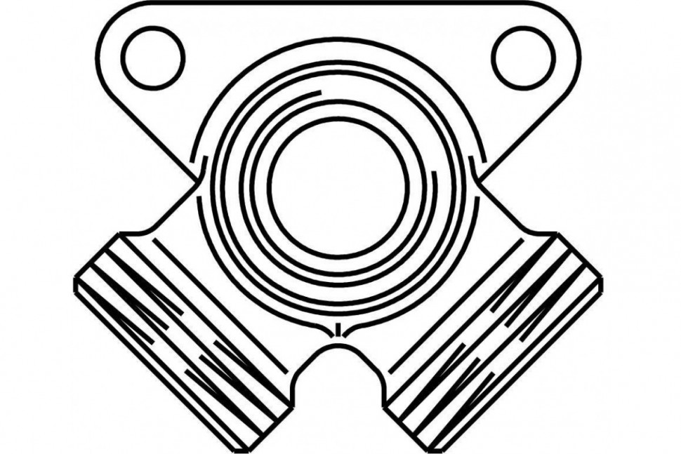 Угольник-пресс с креплением Сofit S 3/4" x 1/2" x 3/4" Oventrop