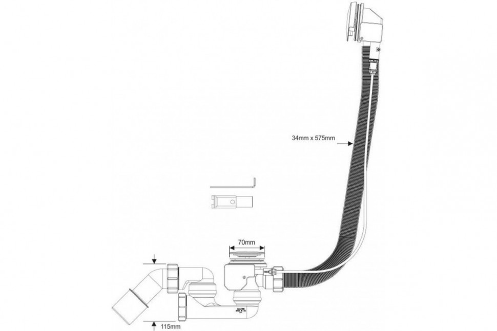 Слив-перелив для ванны 40/50 McAlpine MRB13CB