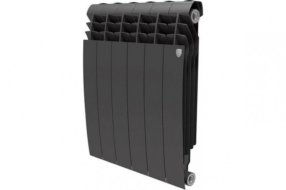 Радиатор биметаллический секционный Royal Thermo Biliner Noir Sable 500 6 секций, боковое подключение