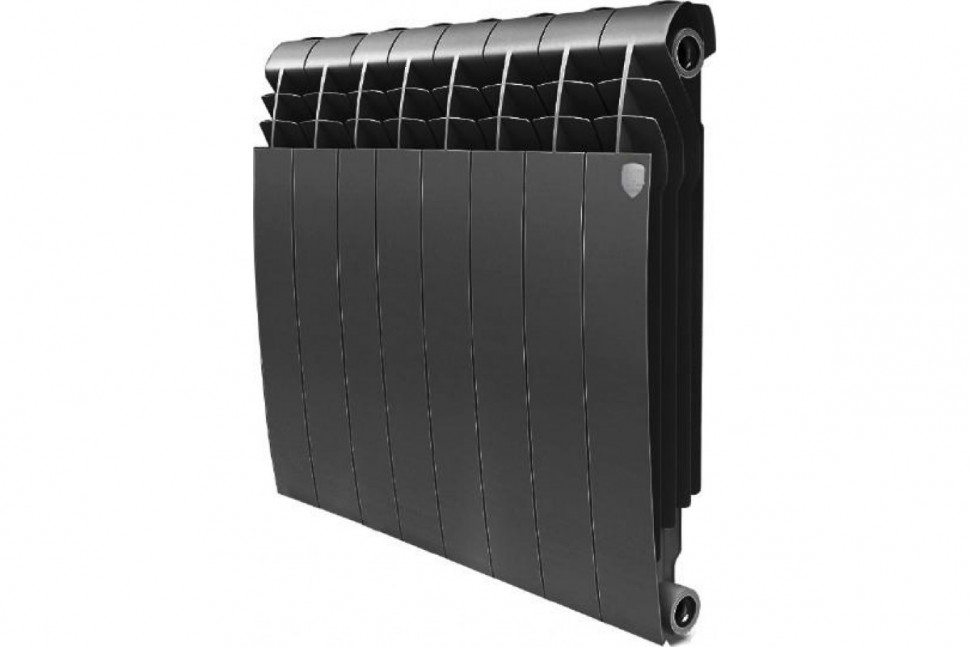 Радиатор биметаллический секционный Royal Thermo Biliner Noir Sable 500 8 секций, боковое подключение