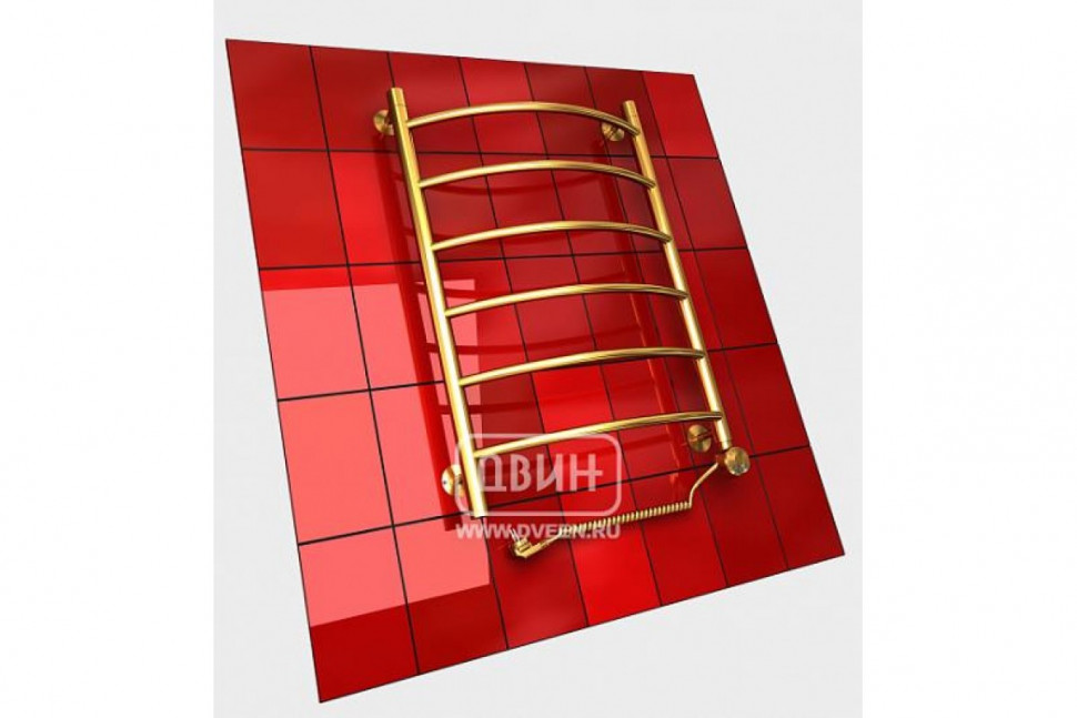 Полотенцесушитель электрический R 100/60 1"-1/2" , золотой хром Двин